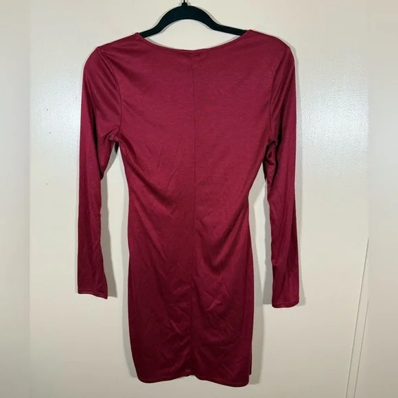 Altar’d State Taysia Wrap Mini Dress Red size Medium - Picture 3 of 7